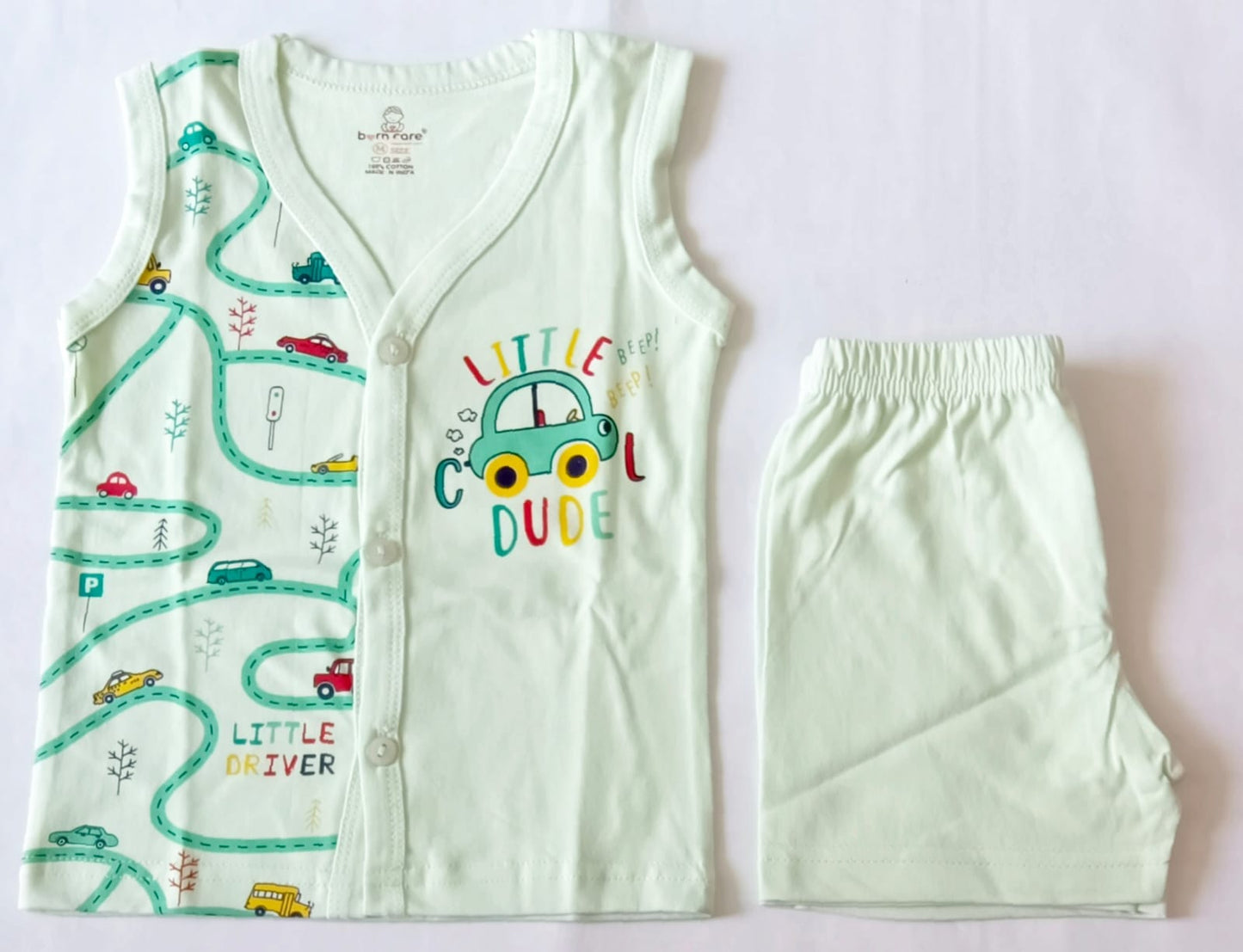 Unisex Cotton Sleeveless Jabla with Trouser Set - Cool Dude Print image 4