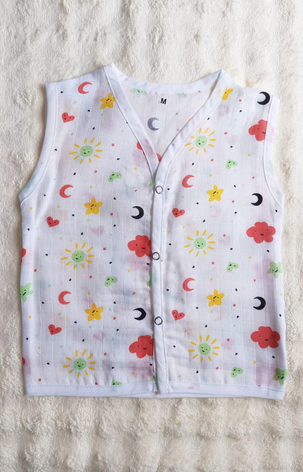 Muslin Button Jablas - Cloud & Moon