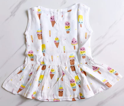 Muslin Back Button Frocks (0 - 6 Months) image 0