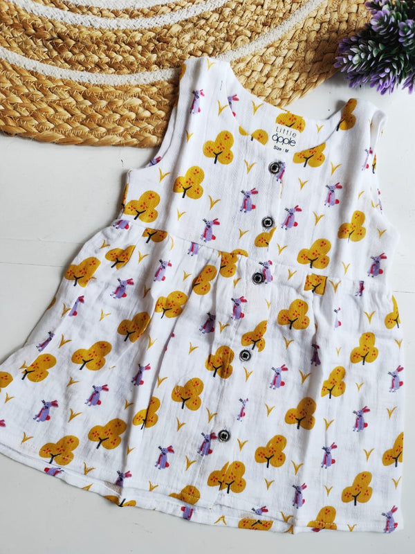 Muslin Frock - Tree Print
