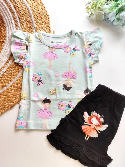Cotton Girls Co Ord Set - Ballerina
