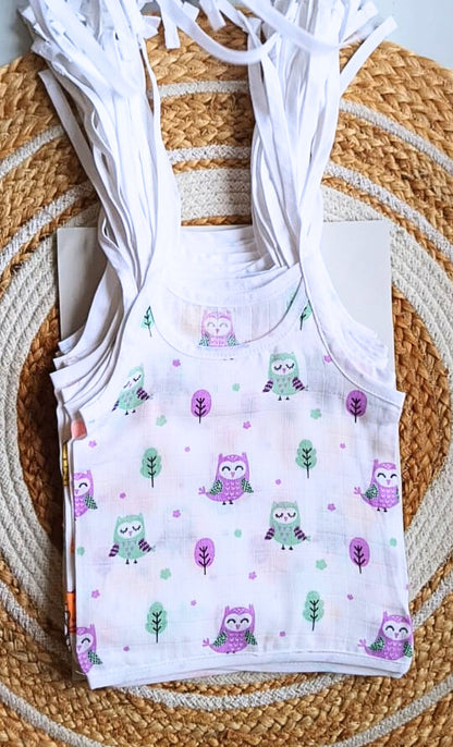 Muslin Knot Jablas (0 - 3 Months) - Owl Print image