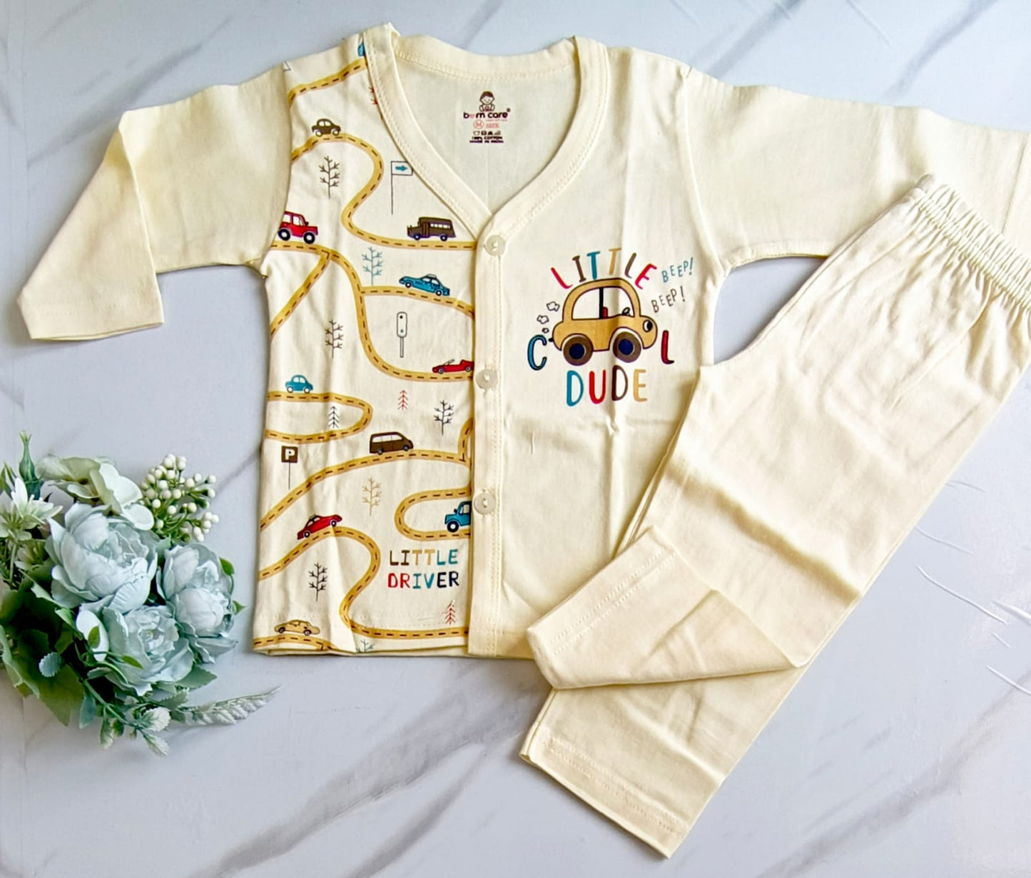 Unisex Cotton Night Suit - Lil Cool Dude Print image 2