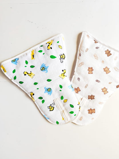 Muslin Sponge Nappies - Pack of 2 (0 - 6 Months) (Random Prints) image 2