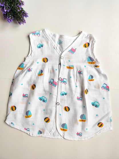 Muslin Chest Cut Frocks image 4