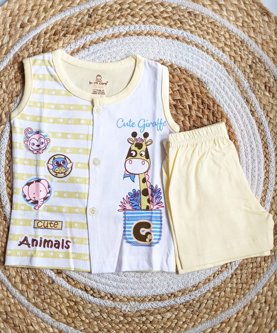 Unisex T Shirt with Trouser Set - Giraffe Print image 2