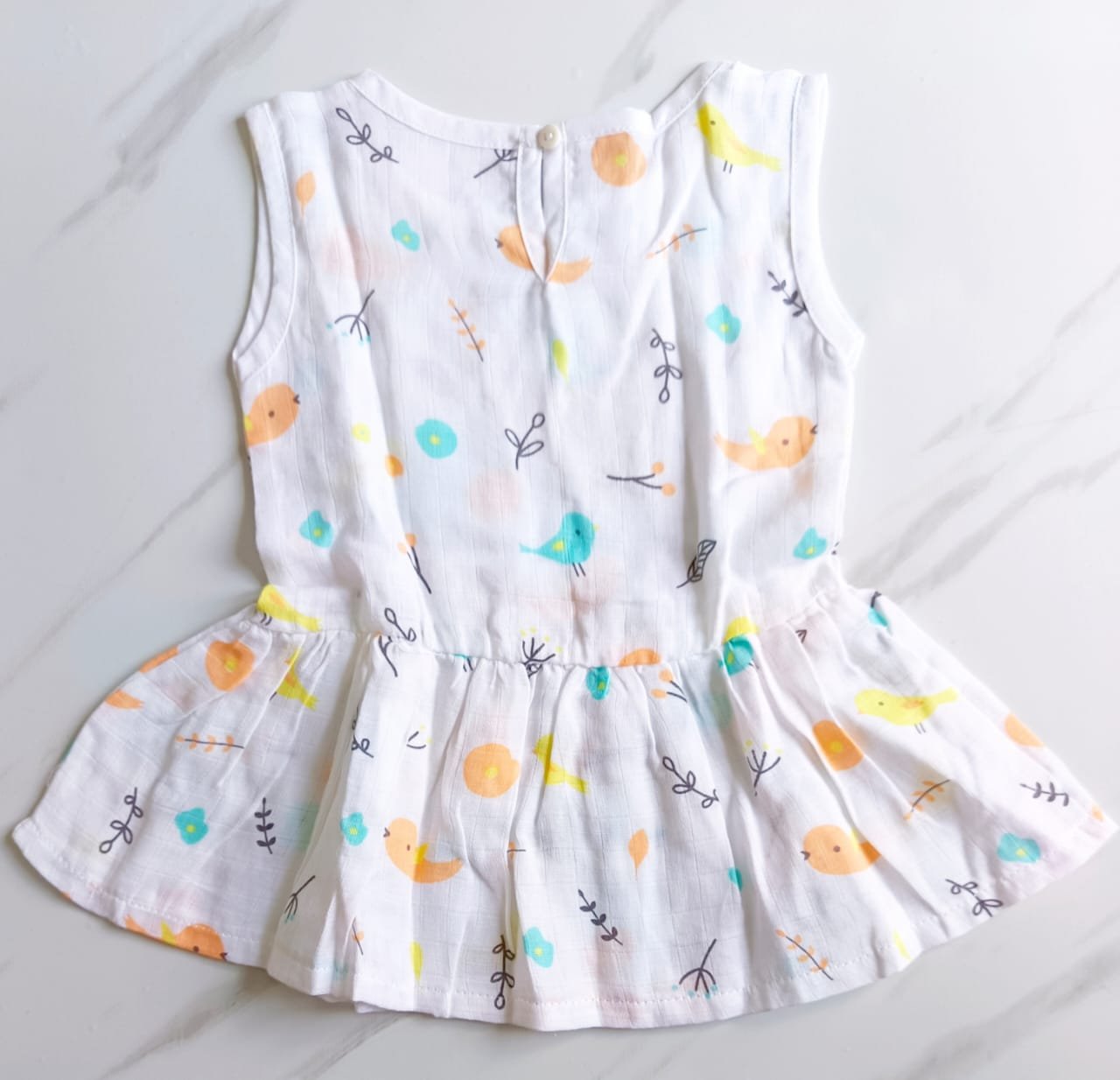 Muslin Back Button Frocks (0 - 6 Months) image 4