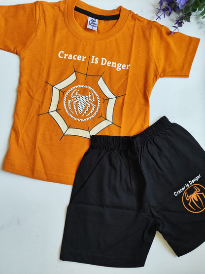 Spider Print Top &amp; Bottom Set - Orange image 0