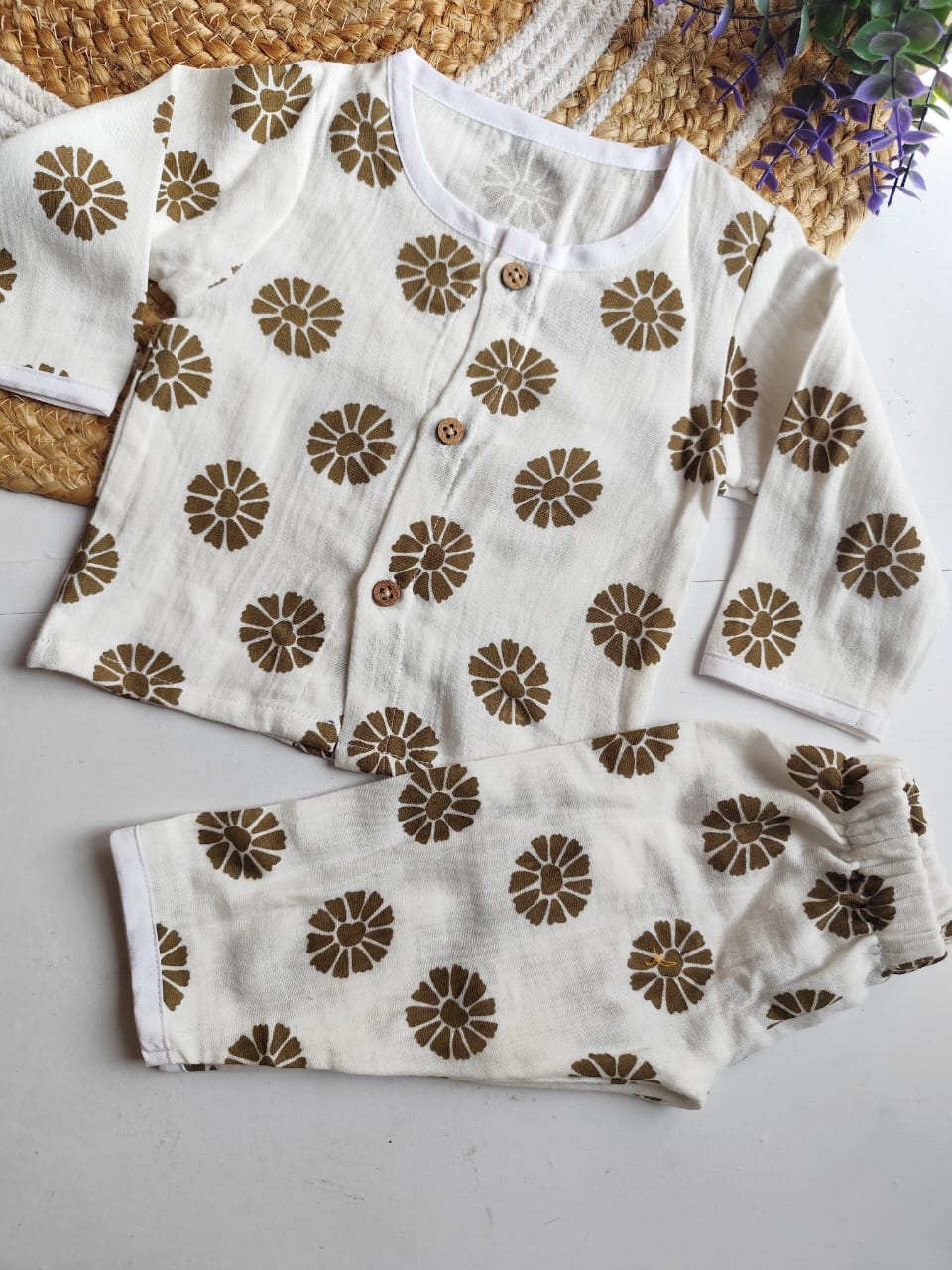 Muslin Premium Night Suits - Flower Print (BUY 2 GET 1 FREE) image 0