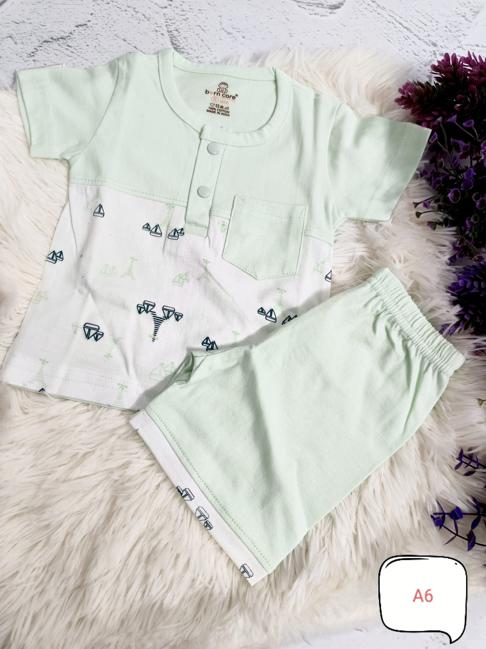 T Shirt with Trouser Set - Boat Print image 3