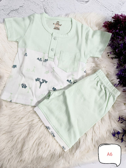 T Shirt with Trouser Set - Boat Print image 3