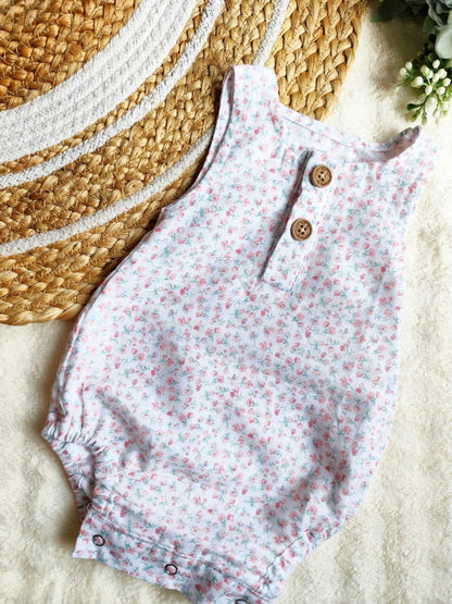 Muslin Printed Rompers - Floral Print (0 - 3 Months) image 0
