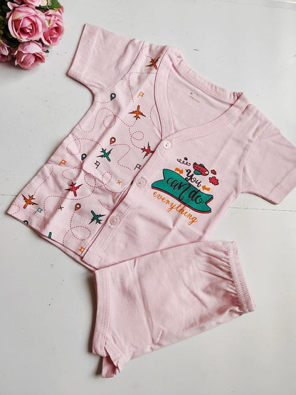 Unisex Cotton Top &amp; Bottom  Set - You can do Everything Print (0 - 3 Months) image 3