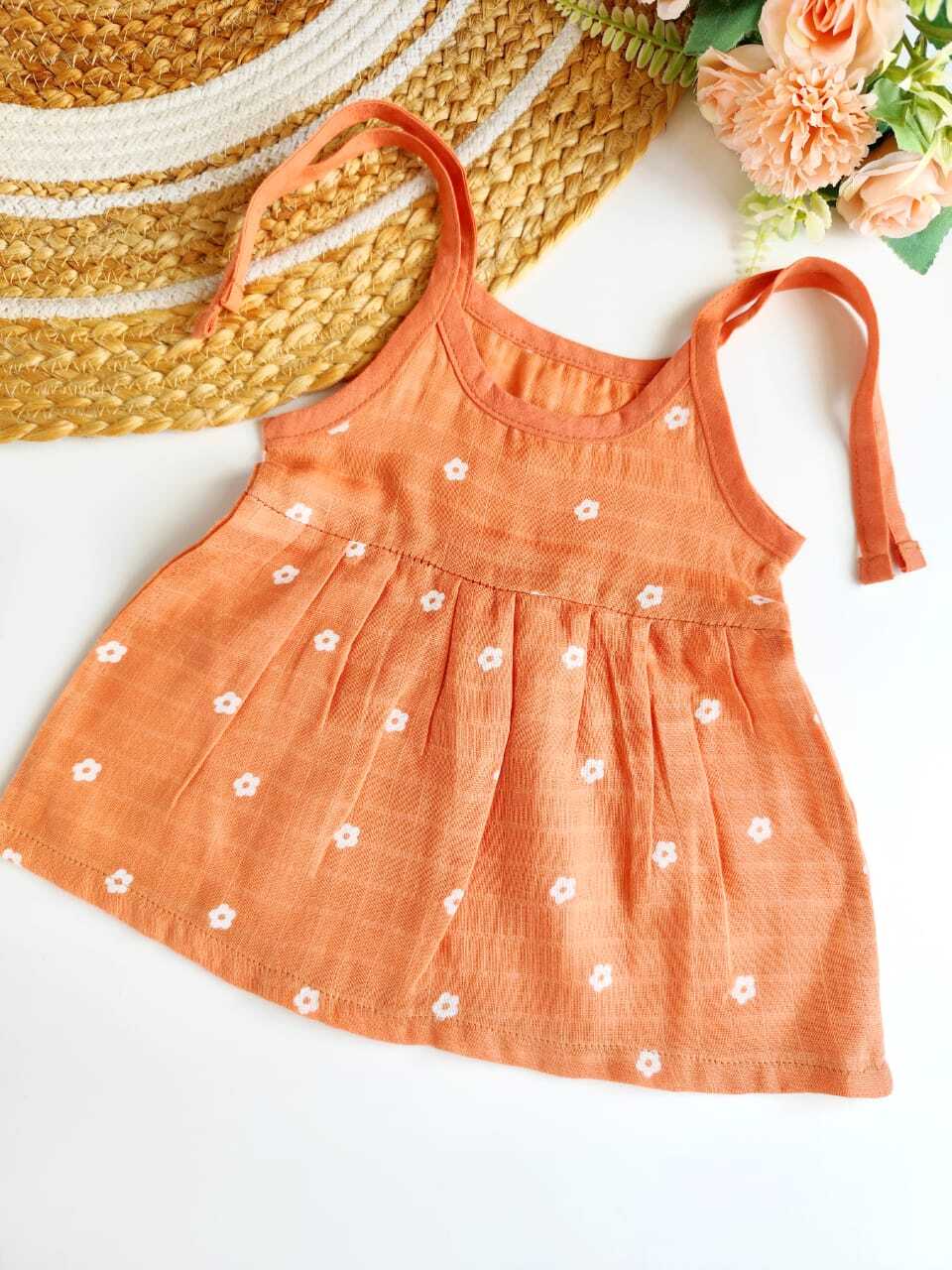 Colored Muslin Knot Frocks