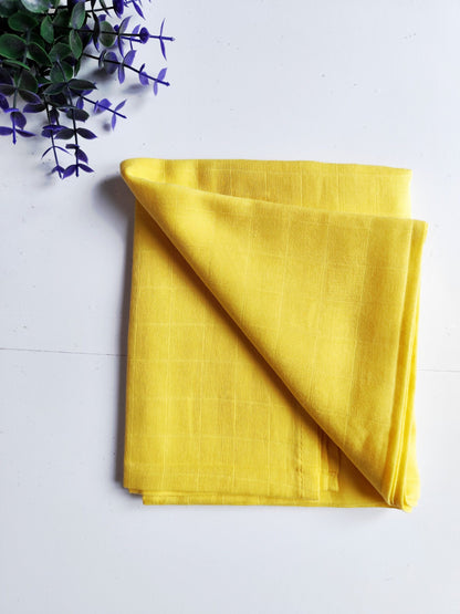 Muslin Colored Towel - Yellow (80*70 cm) image 1