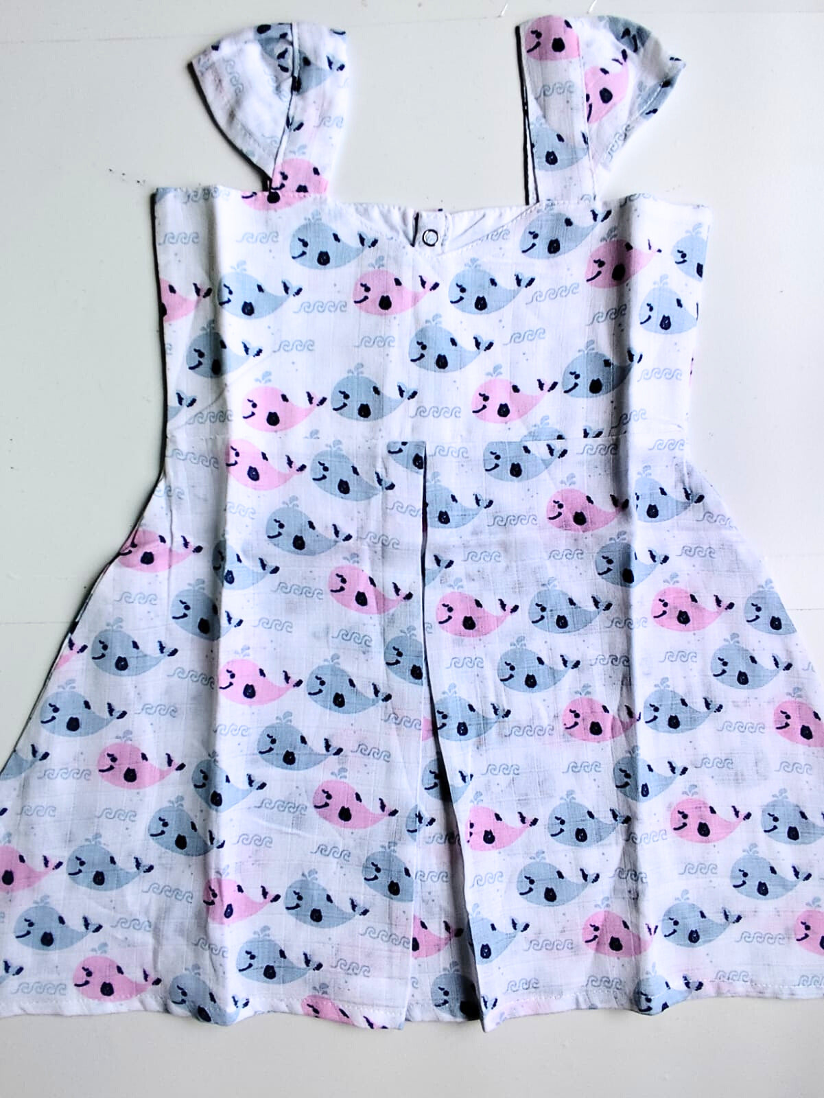 Muslin Strap Frocks - Dolphin Print, 12 - 18 M image