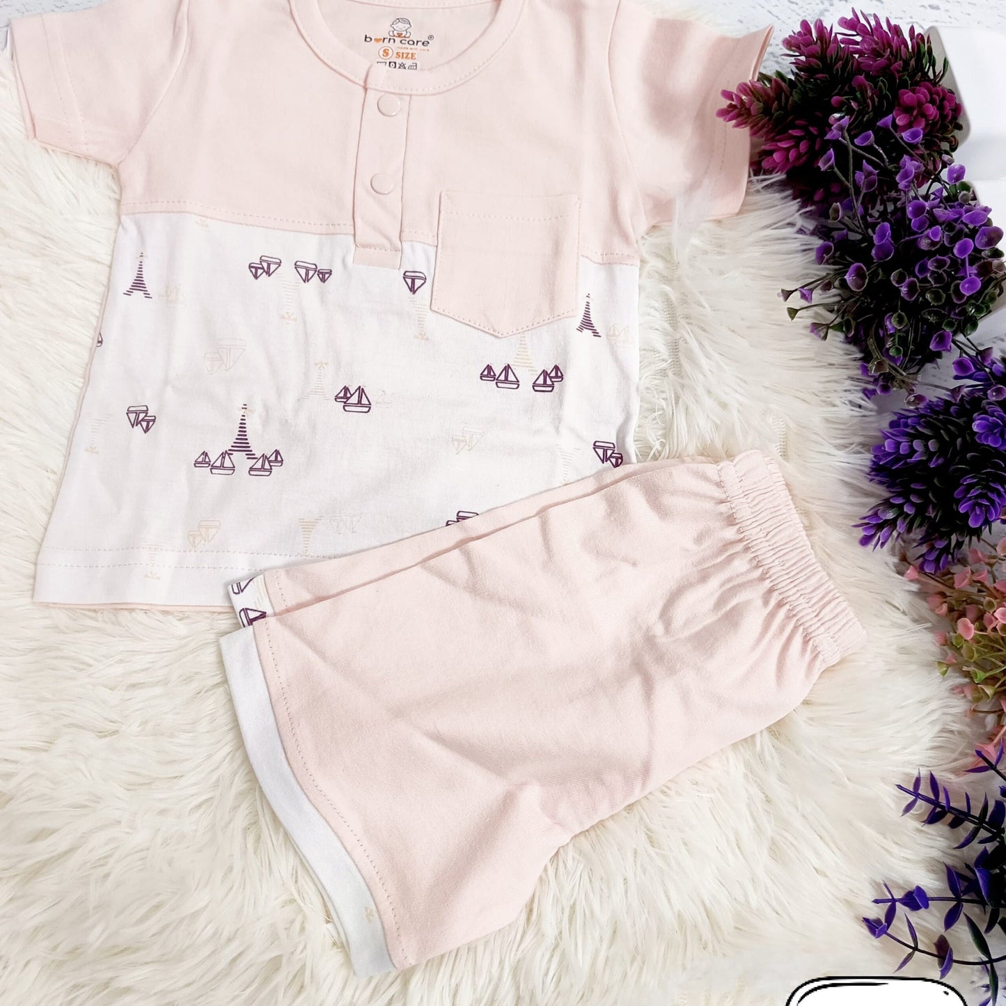 T Shirt with Trouser Set - Boat Print image 1