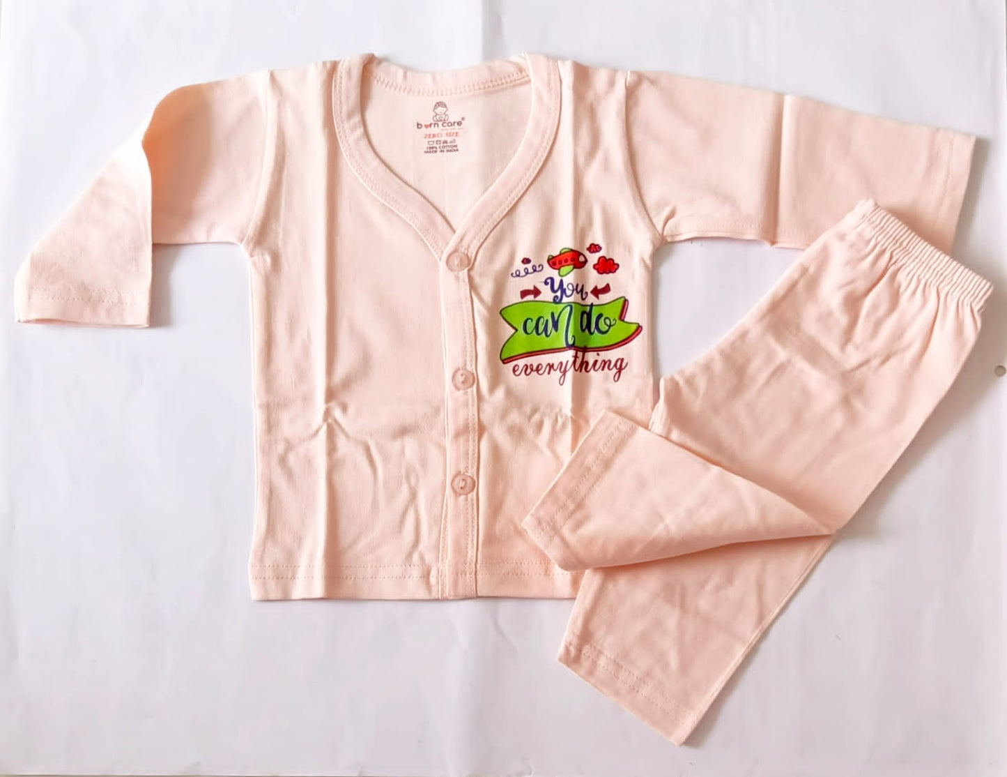 Unisex Cotton Night Suit - You Can Do Anything Print image 2