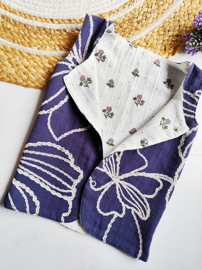 Reversible Muslin Jabla (Open to Check Print Variations) image 1