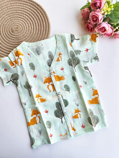 Half Sleeve Muslin Jabla - Fox
