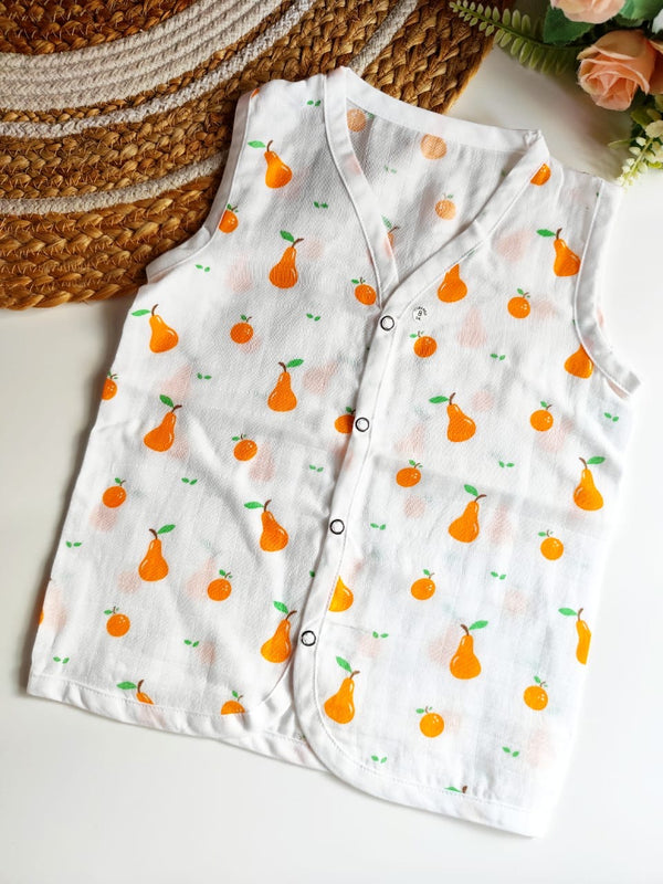 Muslin Button Jablas - Pear