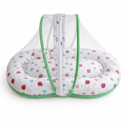 Organic Cotton Sleeping Net Bed - Ladybug Print