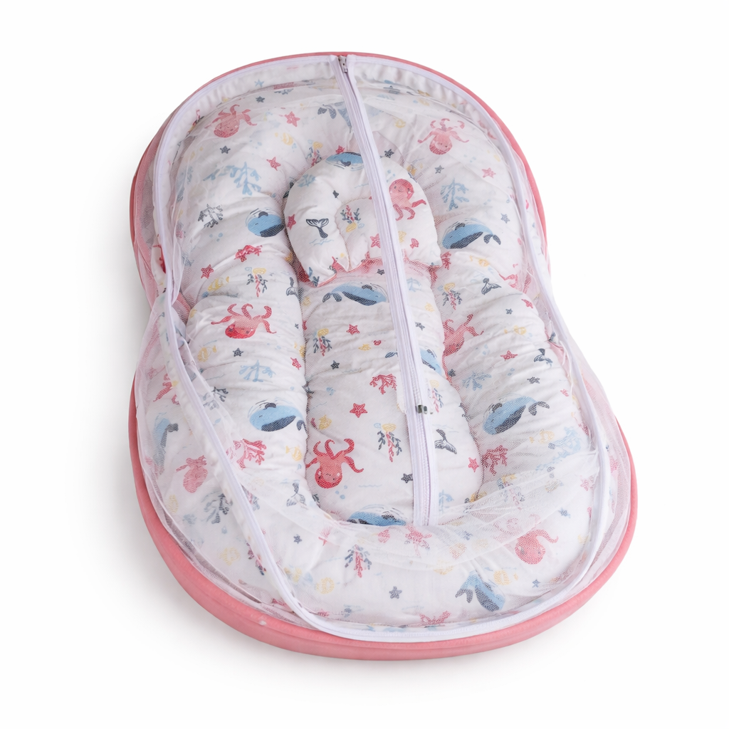 Organic Cotton Sleeping Net Bed - Octopus Print