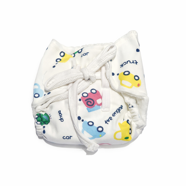 Car Print Cloth Padded Nappy