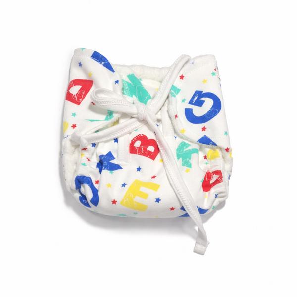 Alphabet Print Cloth Padded Nappy