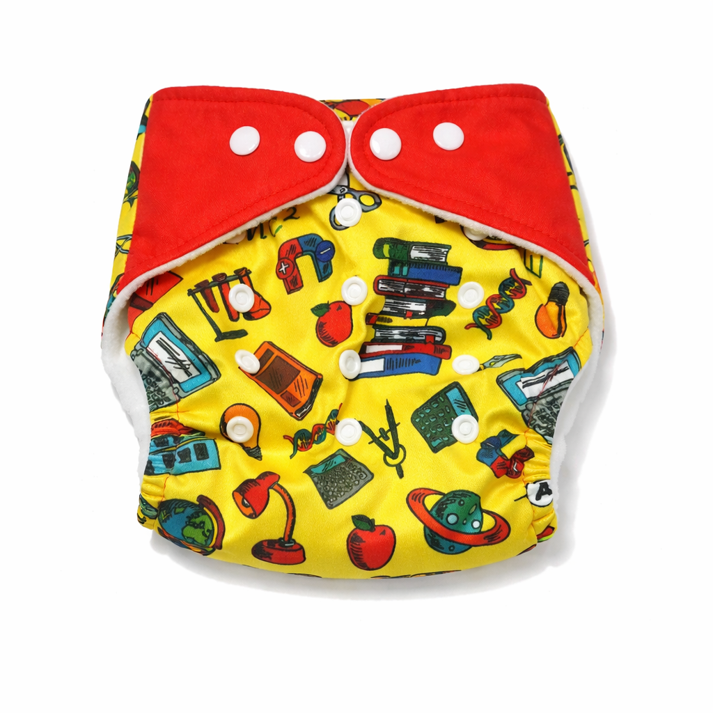 Yellow Reusable Cloth Diaper (0 M - 3 Yrs)