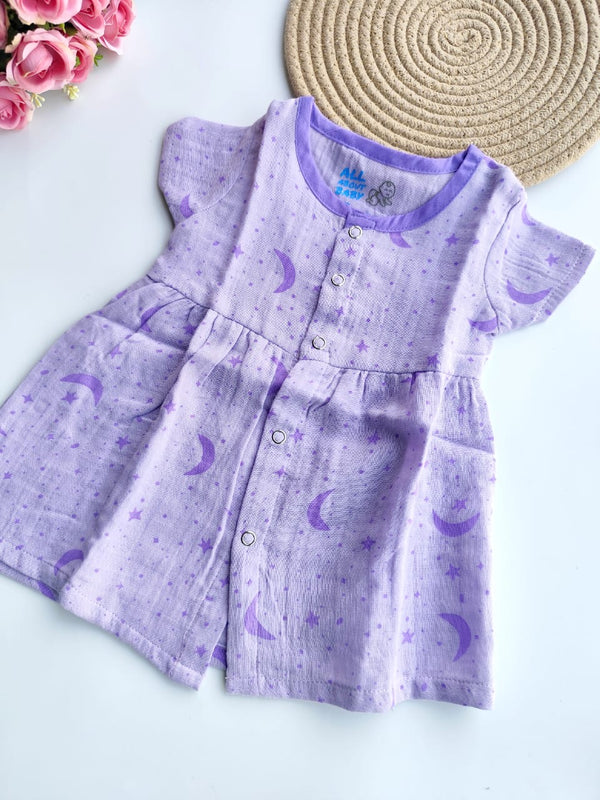 Muslin Frock - Moon & Stars