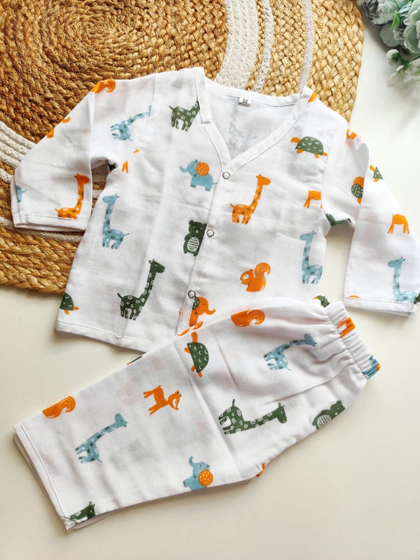 Muslin Night Suits - Animals