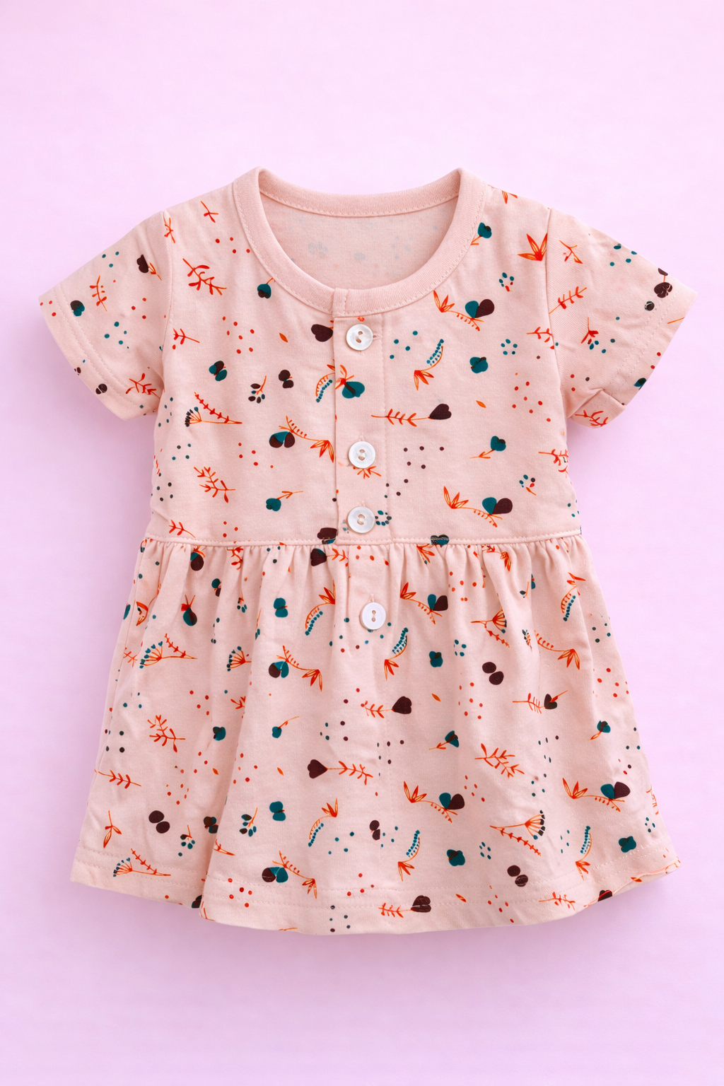 Cotton Frock with Bloomers Set