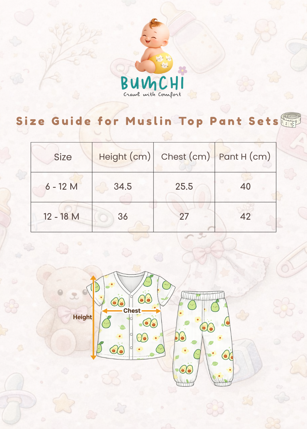 Muslin Half Sleeves Pant Set - Avocado