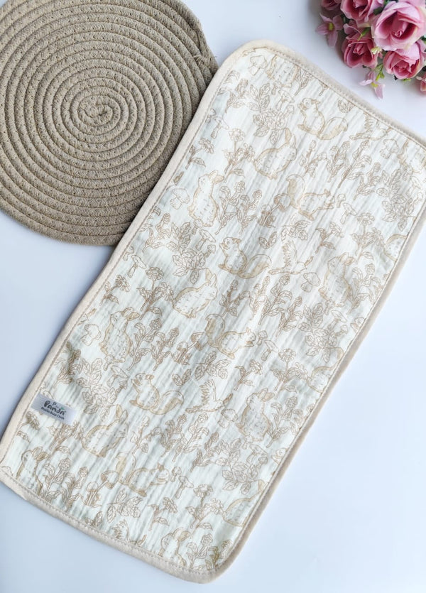 Muslin 4 Layered Burp Cloth (Random Print)