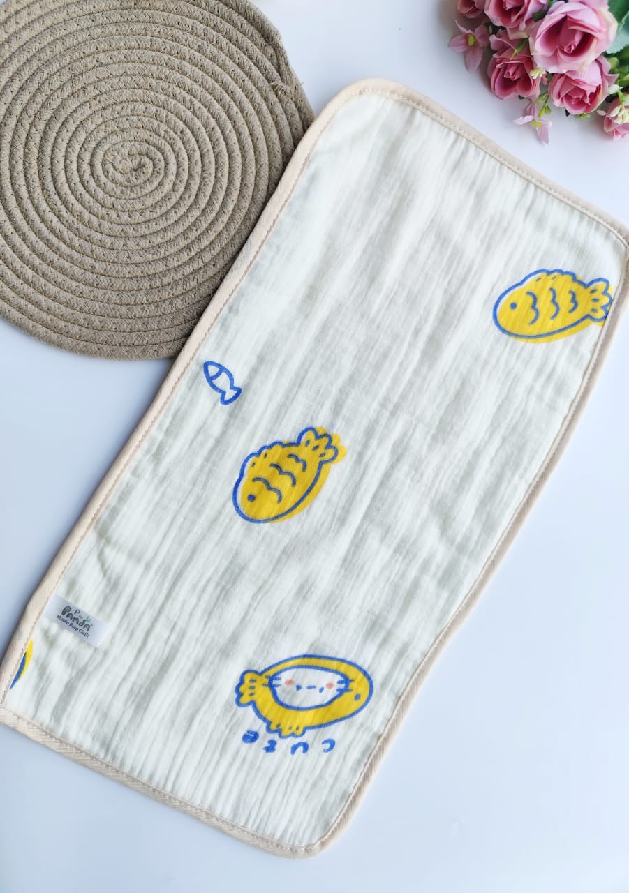 Muslin 4 Layered Burp Cloth (Random Print)