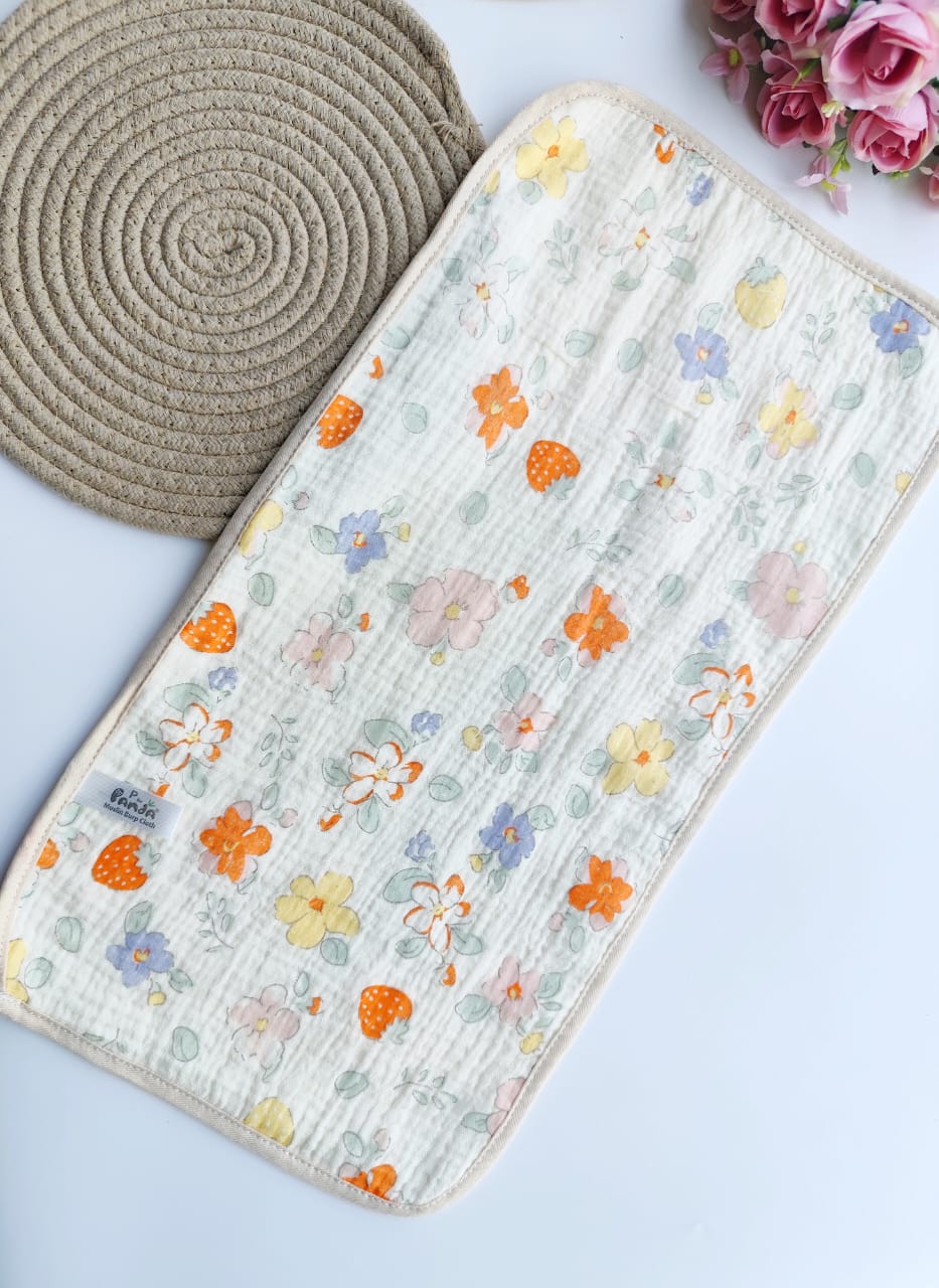 Muslin 4 Layered Burp Cloth (Random Print)