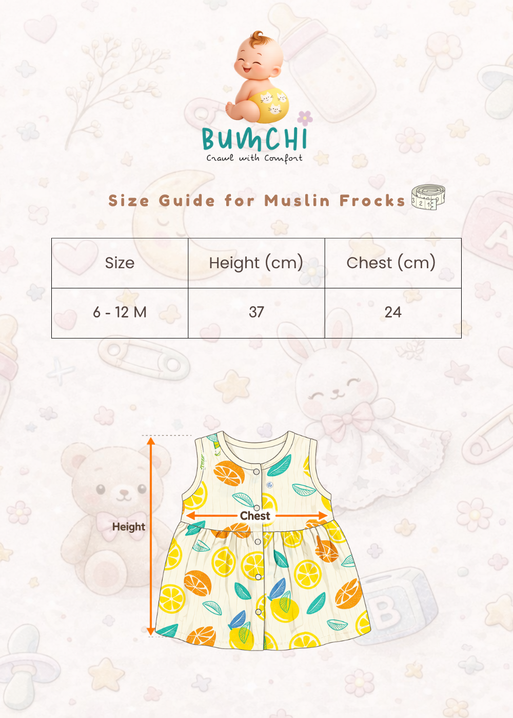 Muslin Frock - Pink Bunny