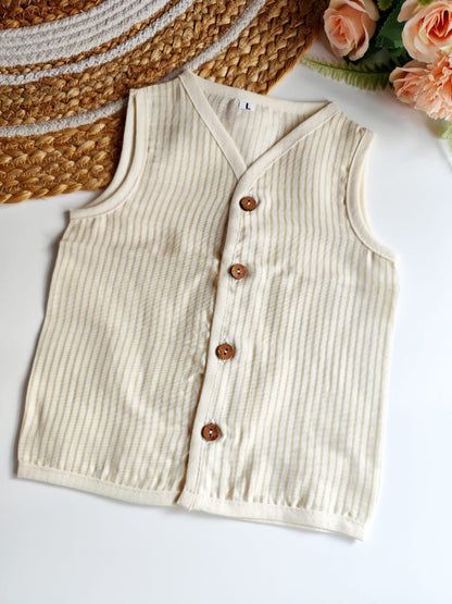 Muslin Striped Jablas - Beige