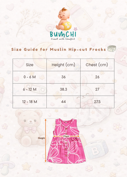 Cotton Hip Cut Frock - Brown Checks
