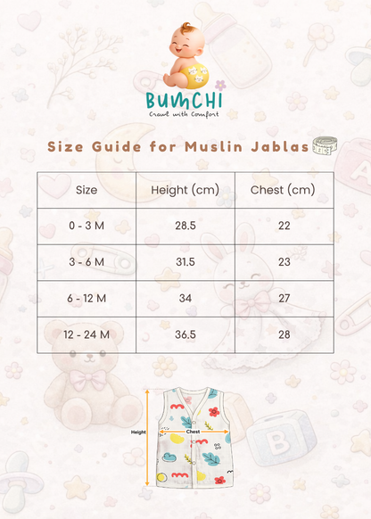 Muslin Button Jablas - Elephant