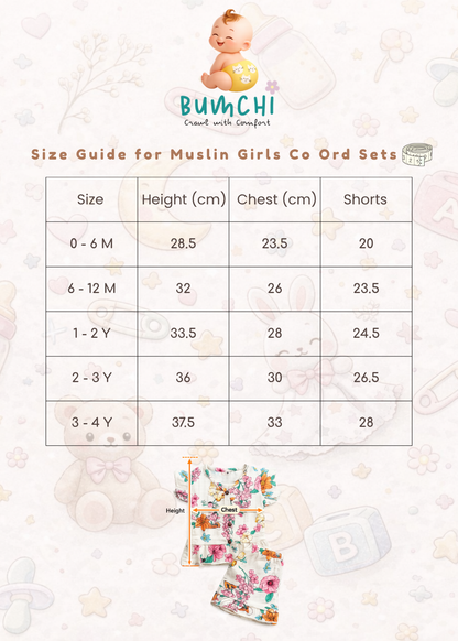Muslin Frill Co Ord Set - Strawberry Bliss