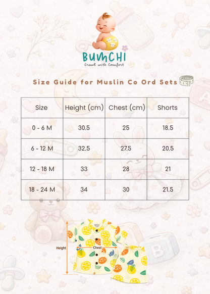 Muslin Collared Co Ord Set - Beige Bunny