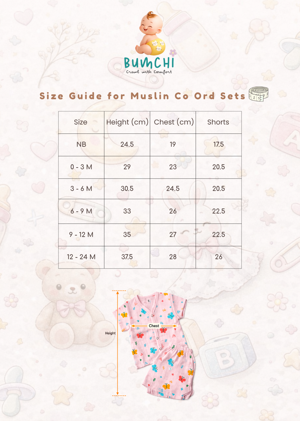 Muslin Colored Co Ord Set - Blue Vehicles