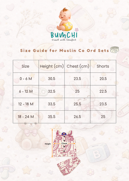 Muslin Sleeveless Co Ord Set - Paisley