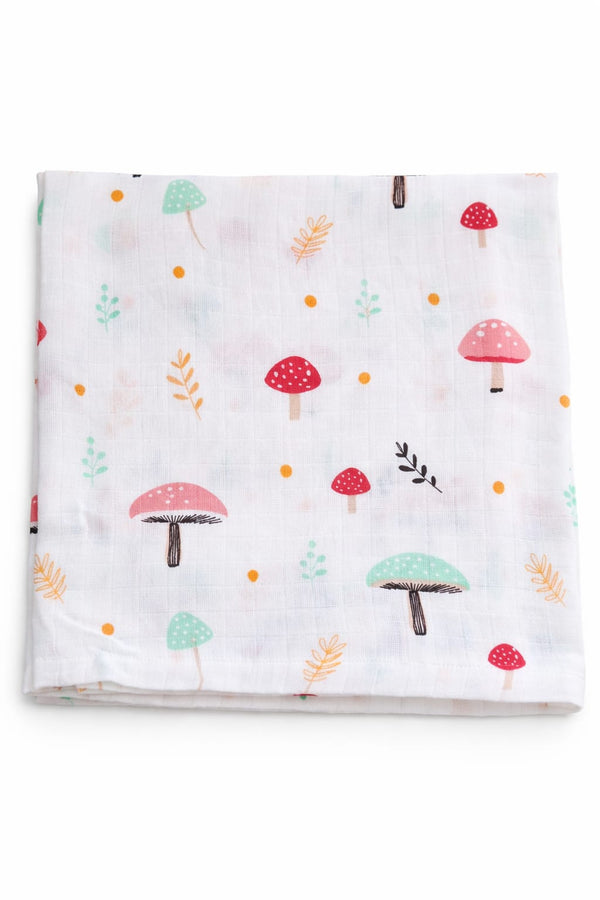 Premium Bath Towels - Mushroom Print