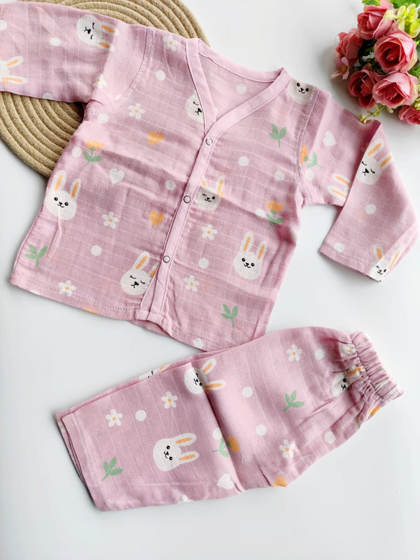 Colored Night Suit - Lilac Bunny