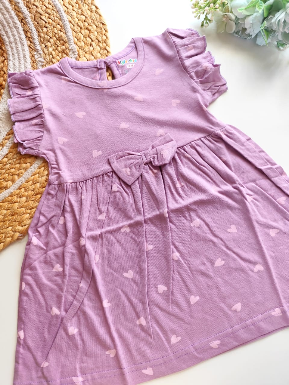 Lilac Frill Sleeve Frock