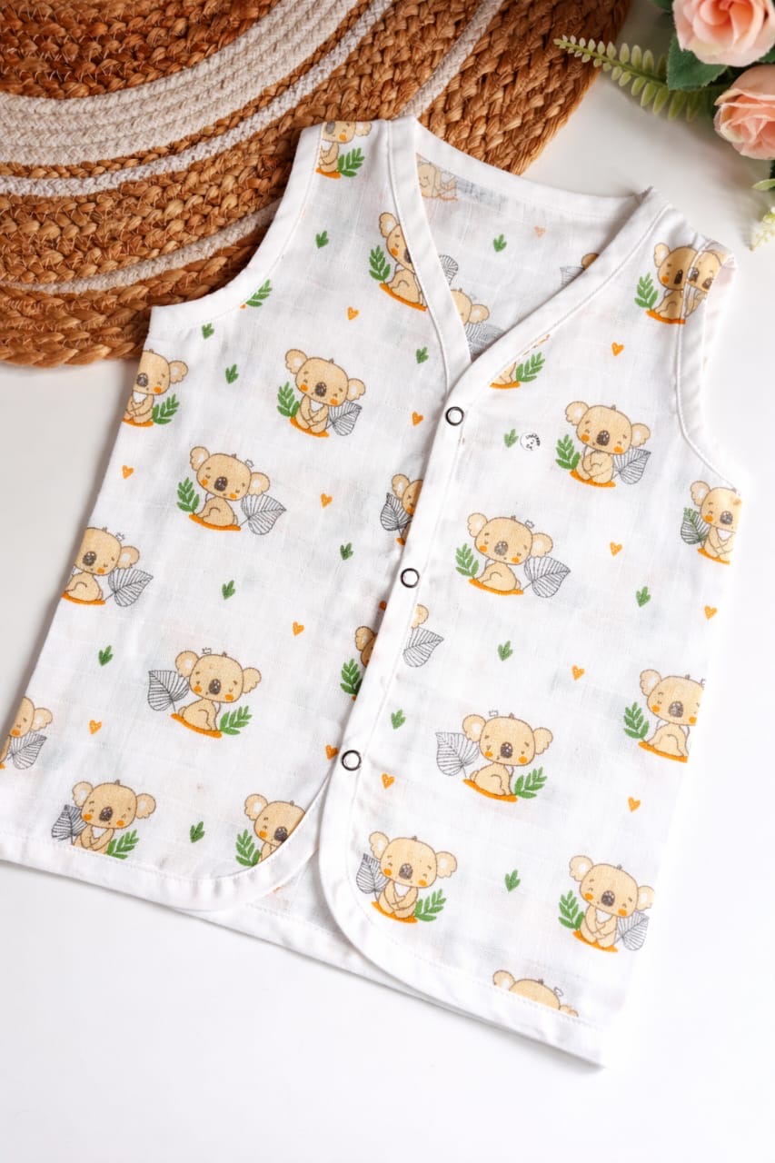 Muslin Button Jablas - Koala