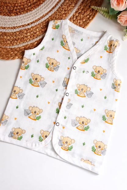 Muslin Button Jablas - Koala